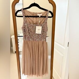 NWT ASOS Maya Deluxe Petite Sequin Tulle Dress XS